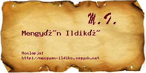 Mengyán Ildikó névjegykártya