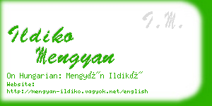 ildiko mengyan business card